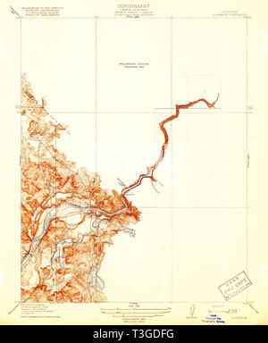 USGS TOPO Karte Kalifornien CA La Grange 1919 31680 296215 Restaurierung Stockfoto