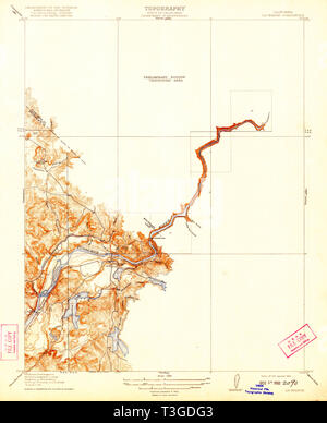 USGS TOPO Karte Kalifornien CA La Grange 1919 31680 296216 Restaurierung Stockfoto