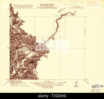 USGS TOPO Karte Kalifornien CA La Grange 1915 31680 296218 Restaurierung Stockfoto