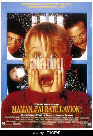 Home Alone Jahr: 1990 USA Realizateur: Chris Columbus Macaulay Culkin, Joe Pesci, Daniel Stern Poster (Fr) Stockfoto