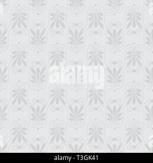 Vektor abstract ethnische monochrome floral nahtlose Muster Stock Vektor