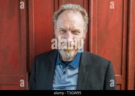 Isländische Schriftsteller Jón Kalman Stefánsson stellt während Incroci di Civiltà Internationale Literaturfestival Am 05 April, 2019 in Venedig, Italien Stockfoto