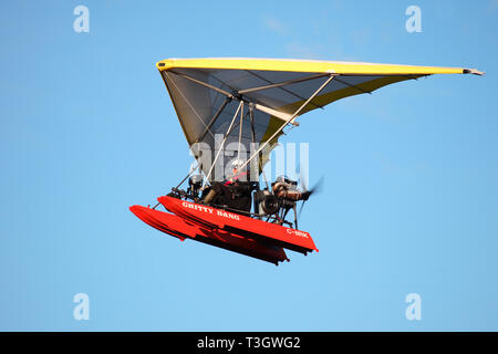 Ultraleichtflugzeuge - Motorizierter Hängegleiter/Ultralight Aviation - angetriebene Hängegleiter/ Stockfoto