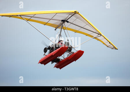 Ultraleichtflugzeuge - Motorizierter Hängegleiter/Ultralight Aviation - angetriebene Hängegleiter/ Stockfoto