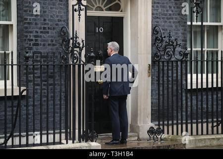 Brexit Staatssekretär Stephen Barclay in Downing Street, London. Stockfoto