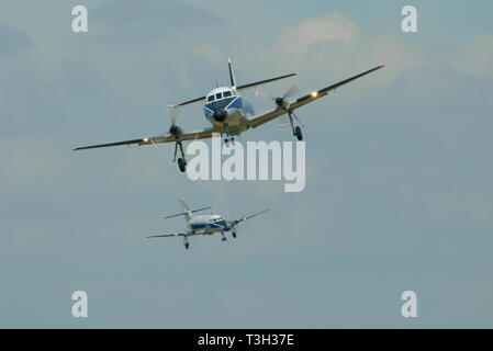 Royal Navy Handley Page BAE Jetstream T2 Flugzeug für die Ausbildung der hinteren Besatzung. Beobachtungs- und Navigationstraining Stockfoto