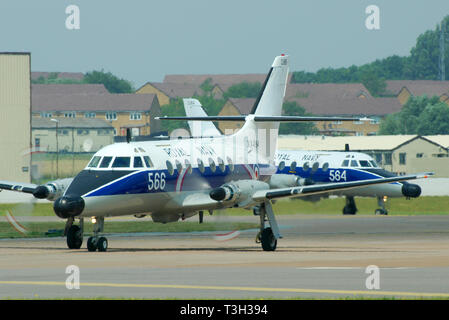 Royal Navy Handley Page BAE Jetstream T2 Flugzeug für die Ausbildung der hinteren Besatzung. Beobachtungs- und Navigationstraining Stockfoto