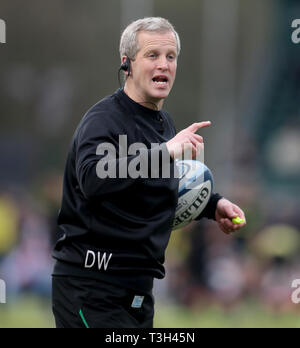 Trainer Newcastle Falcons' Dave Walder während der gallagher Premiership match bei der Allianz Park, London. Stockfoto