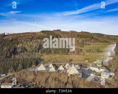 Luftaufnahme der Pyramide Park in Lennestadt Stockfoto