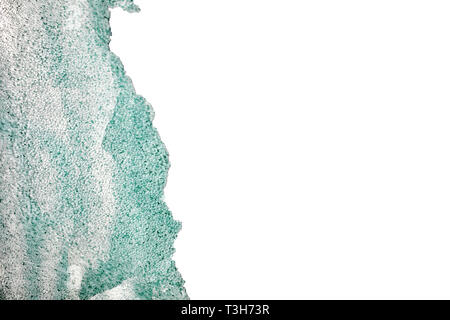 Zerbrochenes Glas Frontscheibe Textur auf isolierten weißen Hintergrund mit Kopie Raum Stockfoto