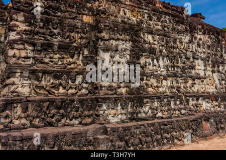 Von der Terrasse der Aussätzige König, Angkor Thom, Siem Reap, Kambodscha Stockfoto