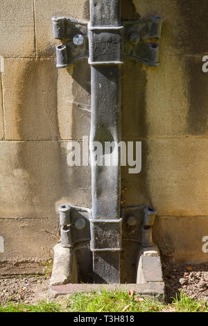 Alte Leitung Abflußrohr auf Corpus Christi College, Oxford Stockfoto