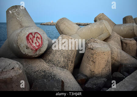 Kasimedu Strand in Chennai Stockfoto