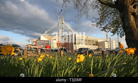 Eine allgemeine Ansicht außerhalb der Boden vor dem Spiel zwischen Preston North End und Leeds United während der Sky Bet Meisterschaft Spiel im Deepdale, Preston. Stockfoto