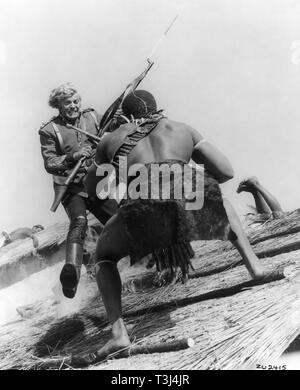 Michael Caine als Leutnant Gonville Bromhead ZULU 1964 Dachterrasse Kampf Regisseur Cy Endfield eine Stanley Baker - Cy Endfield Produktion Diamond Filme/Paramount British Bilder Stockfoto