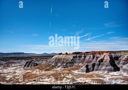 Blue Mesa innerhalb der Petrified Forest National Park Stockfoto