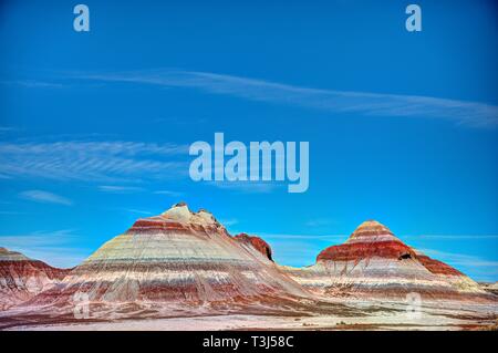 Blue Mesa innerhalb der Petrified Forest National Park Stockfoto