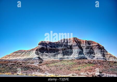 Blue Mesa innerhalb der Petrified Forest National Park Stockfoto