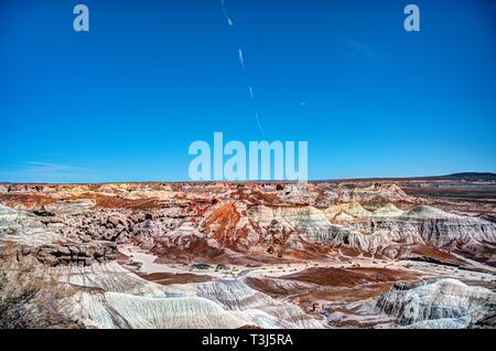 Blue Mesa innerhalb der Petrified Forest National Park Stockfoto