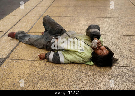 Glue sniffer, Mexiko City, Mexiko Stockfoto