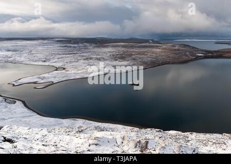 Schoner Antigua Anker, Snaddvika, Murchisonfjord, Nordaustland, Spitzbergen, Svalbard und Jan Mayen, Norwegen Stockfoto