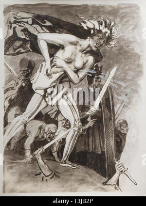 Erich Erler (1870-1946), die Fresken in der Münchner Zentrale des S-Standarte Deutschland '41 Fotos (Jaeger & Goergen) der Wandmalereien im Jahr 1936 erstellt. Sie waren in den fünf Ebenen und im Treppenhaus des 40 Meter hohen Turms am Sitz der S Standarte Deutschland" in München. Die Fotos in verschiedenen Größen (30 x 24/30 x 21/23,5 x 16.5/17.5 x 17.5/24 x 18/15,5 x 12/11,5 x 8,5 cm) individuell mit Bezug auf die Größe der historischen, historische, Personen, 1930S, 1930S, 20. Jahrhundert, Bildende Künste, Kunst, NS, Nationalsozialismus, Nationalsozialismus, Drittes Reich, Editorial-Use - Nur entwickelt Stockfoto