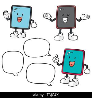 Vektor einrichten von smartphone Cartoon Stock Vektor