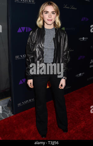 Los Angeles, USA. 09 Apr, 2019. LOS ANGELES, Kalifornien, USA - April 09: Schauspielerin Kiernan Shipka kommt an der Los Angeles Premiere von "Natürlich: Die Unerzählte Geschichte von Alice Guy-Blache' im Harmony Gold Theater am 9. April 2019 in Los Angeles, Kalifornien, Vereinigte Staaten. (Quelle: Bild Presse Agentur/Alamy leben Nachrichten Stockfoto