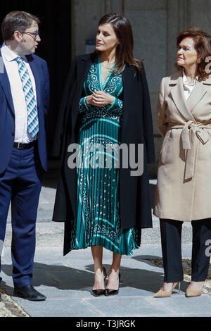 Madrid, Spanien. 10 Apr, 2019. Queen Letizia von Spanien nimmt an der Einweihung der Zugänglichkeit Werke, die in der Real Monasterio de La Encarnacion durchgeführt am 10. April 2019 in Madrid, Spanien. April 10, 2019. Credit: Jimmy Olsen/Medien Punch/Alamy leben Nachrichten Stockfoto