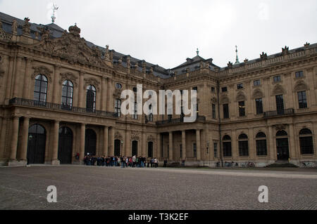 Würzburg Deutschland Sep 23 2008, gepflasterten Innenhof des barocken Stil Würzburg Residenz Stockfoto