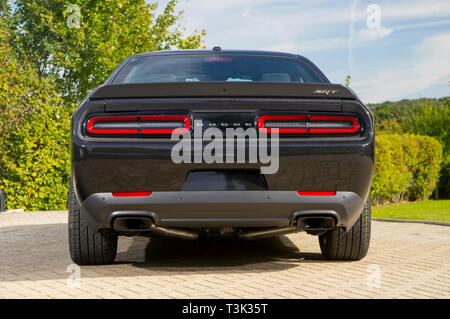 2015 Dodge Challenger Hellcat SRT-modernen amerikanischen Muscle Car Stockfoto