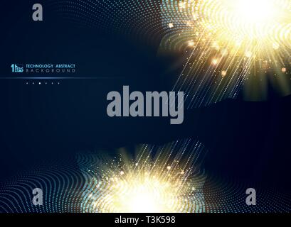 Technik moderne Kreis halftone minimal blauen Hintergrund. Sie für Ad, Poster, Artwork, Drucken verwenden können, Geschäftsbericht, Cover Design. Abbildung Stock Vektor