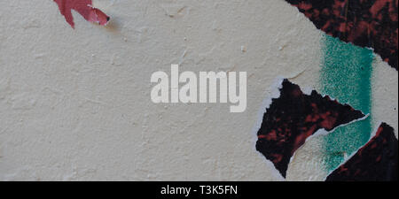 Alte Rip Torn grunge Poster Plakat Textur Hintergrund Stockfoto