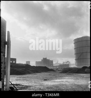 Etruria Gas arbeitet, etruskische Straße, Etrurien, Hanley, Stoke-on-Trent, 1965-1968. Schöpfer: Eileen Deste. Stockfoto