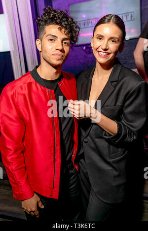 2019 SXSW Film Festival - Lassen Sie diese Stadt - Premiere Party mit: Mena Massoud, Nina Dobrev Wo: Austin, Texas, United States Wenn: 10 Mar 2019 Credit: Lu Chau/WENN.com Stockfoto