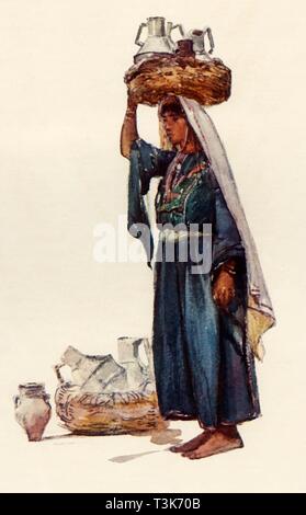 Der yrian Bauern mit Milch Schiffe", 1902. Schöpfer: John Fulleylove. Stockfoto