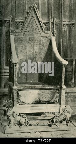 "Die Krönung Stuhl, mit dem alten Stein', 1902. Schöpfer: Unbekannt. Stockfoto