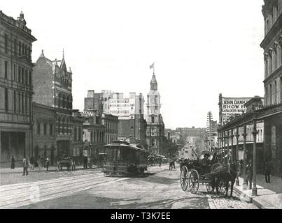 Bourke Street Richtung Osten, Melbourne, Australien, 1895. Schöpfer: York & Sohn. Stockfoto