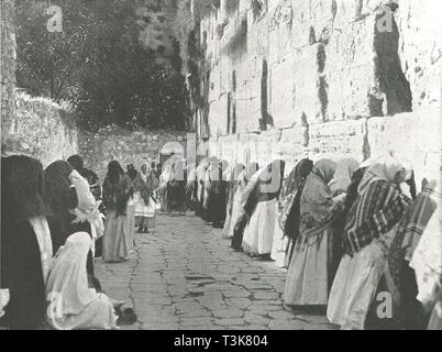 Die Klagemauer, Jerusalem, Palästina, 1895. Schöpfer: W&S Ltd. Stockfoto