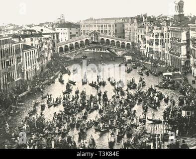 Fete Tag auf dem Canal Grande, Venedig, Italien, 1895. Schöpfer: Unbekannt. Stockfoto