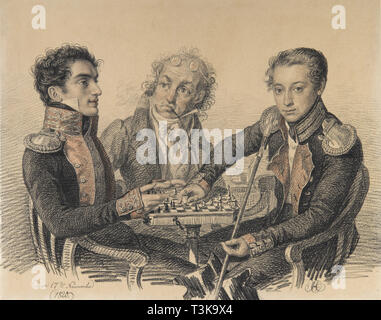 Count Zakhar Semjonovich Kherkheulidze (1797-1856), Baron Alexei Iwanowitsch Cherkasov (1799-1855). Schöpfer: Hampeln, Carl von (1794 - nach 1880). Stockfoto