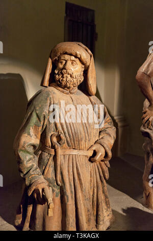 Joseph von Arimathia - Klage über den toten Christus, durch Niccolò dell'Arca, Heiligtum der Santa Maria della Vita, Bologna Stockfoto