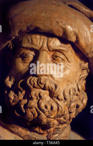 Joseph von Arimathia - Klage über den toten Christus, durch Niccolò dell'Arca, Heiligtum der Santa Maria della Vita, Bologna Stockfoto