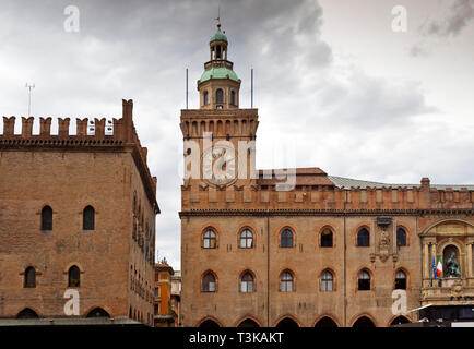 Rathaus, Bologna Stockfoto