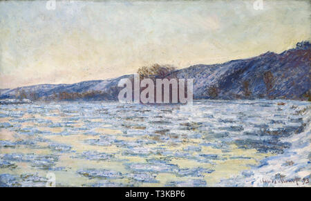 Eisschollen in der Dämmerung, 1893. Schöpfer: Monet, Claude (1840-1926). Stockfoto