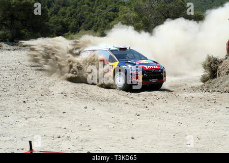 2011 Rallye Akropolis, SS 16 (aghii Theodori 2). Sébastien Loeb und Daniel Elena, Citroën DS3 WRC (2.) Stockfoto