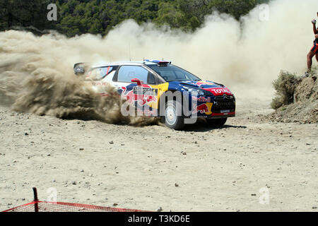 2011 Rallye Akropolis, spezielle Stufe 16 (aghii Theodori 2). Sébastien Loeb und Daniel Elena, Citroën DS3 WRC (2.) Stockfoto