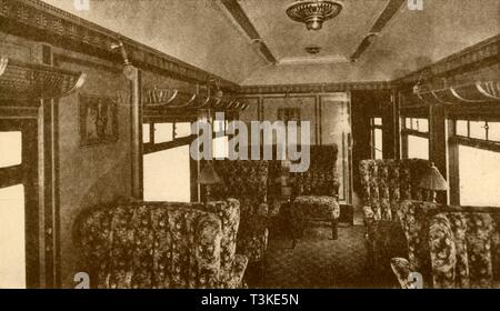 'Innenraum von Pullman Car, 'Marjorie', Southern Railway", 1930. Schöpfer: Unbekannt. Stockfoto