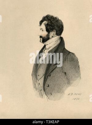 "Der Herr Abgeordnete Lincoln Stanhope', 1836. Schöpfer: Richard James Lane. Stockfoto