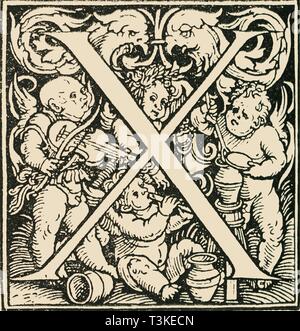 'X-ein Alphabet von Hans Weiditz', c 1520-1521, (1908). Schöpfer: Hans Weiditz. Stockfoto
